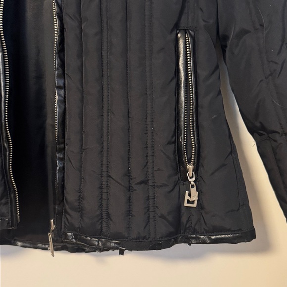 Michael Kors Black Quilted Puffer Jacket with Brown Fur animal Trim - Picture 7 of 12